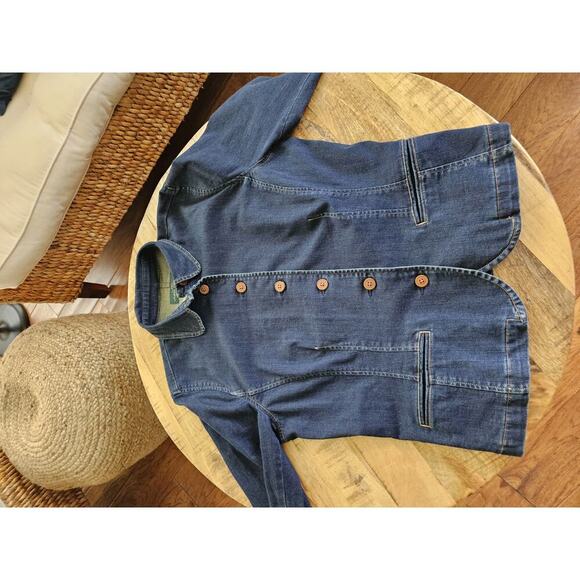 Ralph Lauren LRL Denim Jean Jacket Women's 12 Flared Sleeves Preppy Retro - Picture 6 of 11